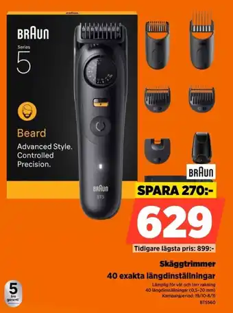 Power Braun skäggtrimmer erbjuda