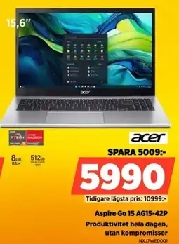 Power Acer Aspire Go 15 AG15-42P erbjuda