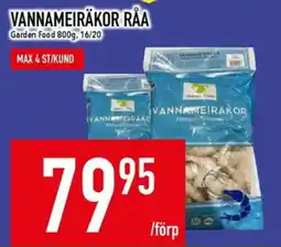Matdax Garden Food Vannameiräkor Råa erbjuda