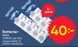 DollarStore Varta batterier erbjuda
