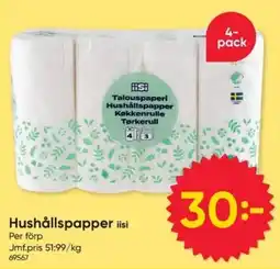 DollarStore Iisi hushållspapper erbjuda