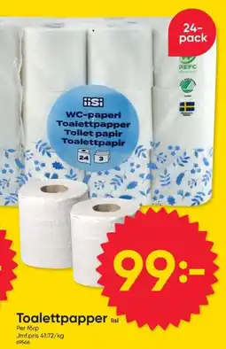 DollarStore iisi toalettpapper erbjuda