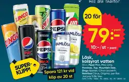 DollarStore Läsk, kolsyrat vatten erbjuda