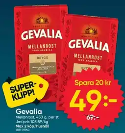 DollarStore Gevalia Mellanrost erbjuda