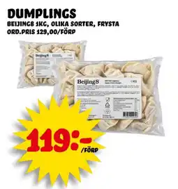 Nelins Beijing8 dumplings erbjuda