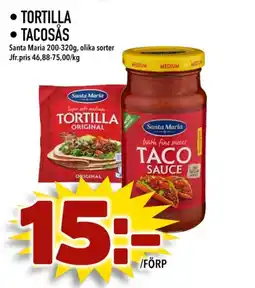 Nelins Santa Maria tortilla tacosås erbjuda