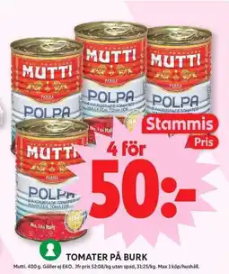 ICA Maxi Mutti tomater på burk erbjuda