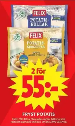 ICA Maxi Felix potatisbollar erbjuda