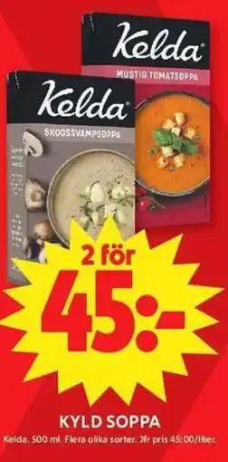 ICA Maxi Kelda kyld soppa erbjuda