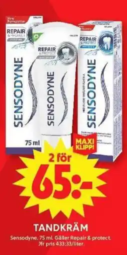 ICA Maxi Sensodyne tandkräm erbjuda