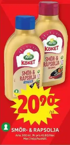 ICA Maxi Arla smör- & rapsolja erbjuda