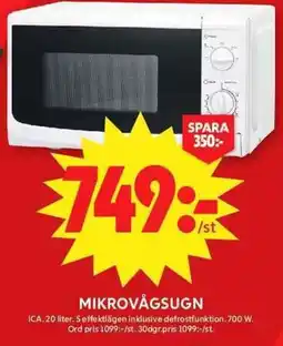 ICA Maxi Ica mikrovågsugn erbjuda
