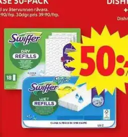 ICA Maxi Swiffer dry refills wet refills erbjuda