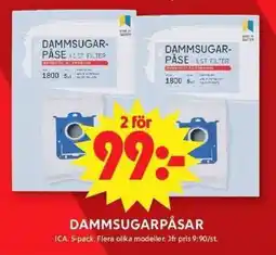 ICA Maxi Ica dammsugarpåsar erbjuda