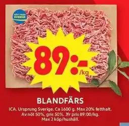 ICA Maxi Blandfärsk erbjuda