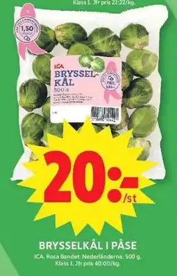 ICA Maxi Ica brysselkål erbjuda