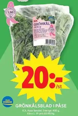ICA Maxi Ica grönkålssblad erbjuda