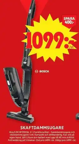 ICA Maxi Bosch skaftdammsugare erbjuda