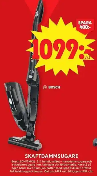 Bosch skaftdammsugare