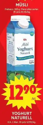 ICA Maxi Ica mild yoghurt naturell erbjuda