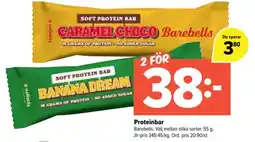 Coop Extra Barebells proteinbar erbjuda