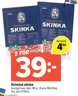 Coop Extra Coop strimlad skinka erbjuda