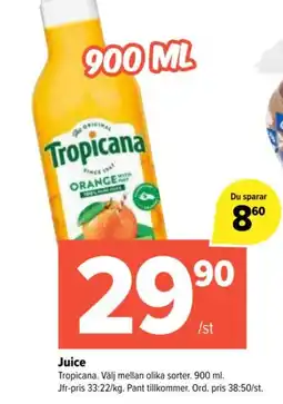 Coop Extra Tropicana juice erbjuda