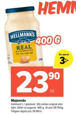 Coop Extra Hellmann's majonnäs erbjuda