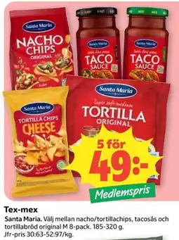 Coop Santa Maria tex-mex erbjuda