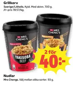 Coop Mrs Chengs Nudlar erbjuda
