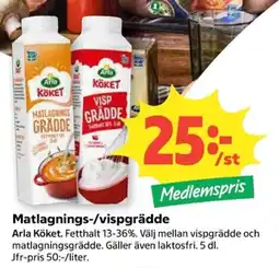 Coop Arla Köket matlagning/grädde erbjuda