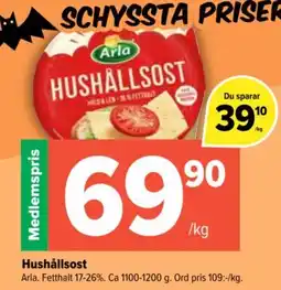 Coop Extra Arla Hushållsost erbjuda