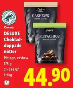 Lidl Deluxe choklad-doppade nötter erbjuda