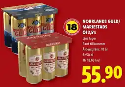 Lidl Norrlands Guld/Mariestads öl erbjuda