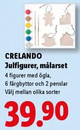 Lidl Crelando julfigurer, målarset erbjuda