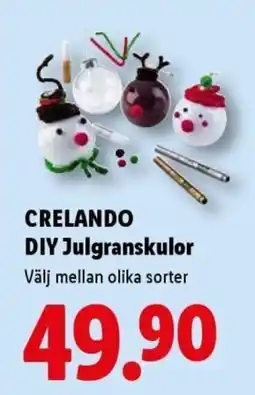 Lidl Crelando diy julgranskulor erbjuda