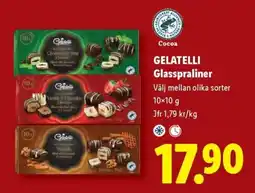Lidl Gelatelli glasspraliner erbjuda