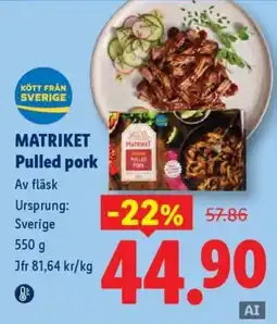Lidl Matriket pulled pork erbjuda