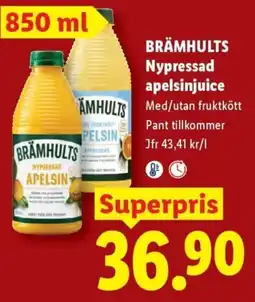 Lidl Brämhults nypressad apelsinjuice erbjuda