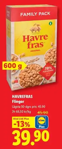 Lidl Havrefras flingor erbjuda