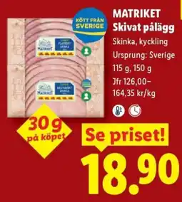 Lidl Matriket skivat pålägg erbjuda