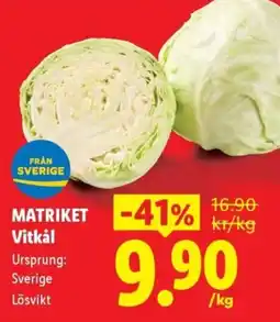 Lidl Matriket vitkål erbjuda