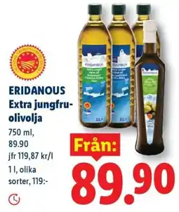 Lidl Eridanous extra jungfru-olivolja erbjuda