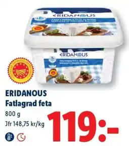 Lidl Eridanous fatlagrad feta erbjuda