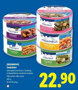 Lidl Eridanous smårätter erbjuda
