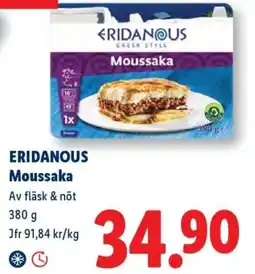 Lidl Eridanous Moussaka erbjuda