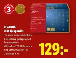 Lidl Livarno led-ljusgardin erbjuda