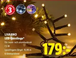 Lidl Livarno led-ljusslinga erbjuda