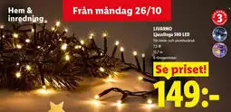 Lidl Livarno ljusslinga 580 led erbjuda