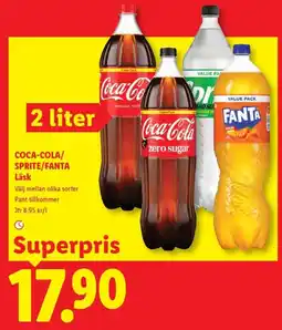 Lidl Coca-Cola/sprite/fanta läsk erbjuda
